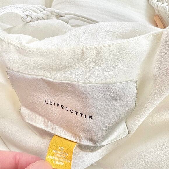 Leifsdottir Anthropologie Ardastra Gauze Shell Collar Maxi‎ Dress | White 10 - Picture 6 of 11